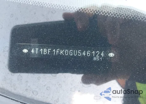 2016 Toyota Camry Se из США, поврежденный, VIN 4T1BF1FK0GU546124